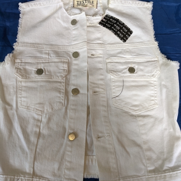 Textile Elizabeth & James "Sid' jean vest M - Picture 3 of 8